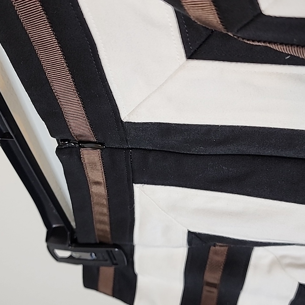 White House Black Market Pencil Colorblock Grosgrain Skirt Office Preppy Summer - Picture 6 of 11